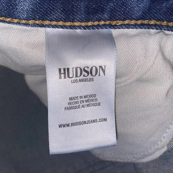 HUDSON Bow Legged Denim Jeans Men Size 38 Tapped Bagged Blue M726DPP - Picture 13 of 14